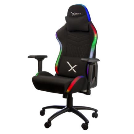 Silla Gamer Xzeal XZ15 RGB Tela Reclinable 180° Brazos 4D Negro
