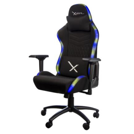 Silla Gamer Xzeal XZ15 RGB Tela Reclinable 180° Brazos 4D Negro