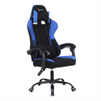 Silla Gamer Xzeal XZ20 Tela Foam Reclinable 140° Base Metal Pistón Clase 3 115Kg Brazos Fijos Negro-Azul