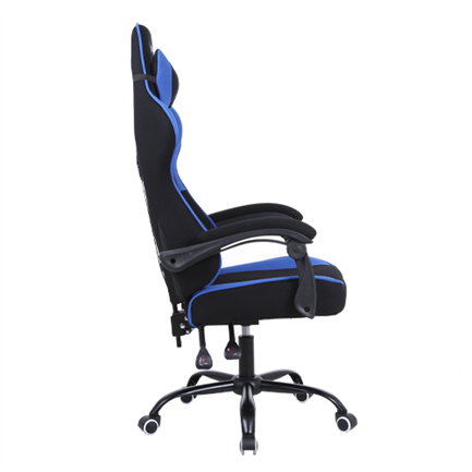 Silla Gamer Xzeal XZ20 Tela Foam Reclinable 140° Base Metal Pistón Clase 3 115Kg Brazos Fijos Negro-Azul