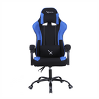 Silla Gamer Xzeal XZ20 Tela Foam Reclinable 140° Base Metal Pistón Clase 3 115Kg Brazos Fijos Negro-Azul