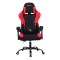 Silla Gamer Xzeal XZ20 Tela Foam Reclinable 140° Base Metal Pistón Clase 3 115Kg Brazos Fijos Negro-Rojo