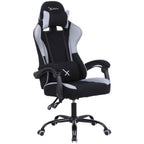 Silla Gamer Xzeal XZ20 Tela Foam Reclinable 140° Base Metal Pistón Clase 3 115Kg Brazos Fijos Negro-Gris