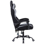 Silla Gamer Xzeal XZ20 Tela Foam Reclinable 140° Base Metal Pistón Clase 3 115Kg Brazos Fijos Negro-Gris