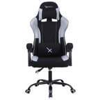 Silla Gamer Xzeal XZ20 Tela Foam Reclinable 140° Base Metal Pistón Clase 3 115Kg Brazos Fijos Negro-Gris