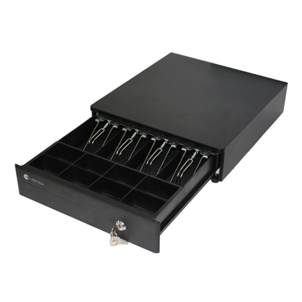 Cajón de Dinero Hostech HT-300 4 Billetes 8 Monedas RJ11 Metálico Microswitch Negro