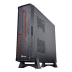 Gabinete Oficina Keelan Slim ITX Stylos 2xUSB 1.0 1xUSB 3.0 puerto 3.5mm línea roja con fuente de poder 550W