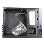 Gabinete Oficina Keelan Slim ITX Stylos 2xUSB 1.0 1xUSB 3.0 puerto 3.5mm línea roja con fuente de poder 550W