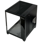 Gabinete Xzeal Panzer II Cubo M-ATX/ITX 2xUSB1.0 + 1x USB3.0 + 3.5 mm + 3 Fans ARGB Negro