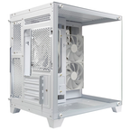 Gabinete Xzeal Panzer II Cubo M-ATX/ITX 2xUSB1.0 + 1x USB3.0 + 3.5 mm + 3 Fans ARGB Blanco