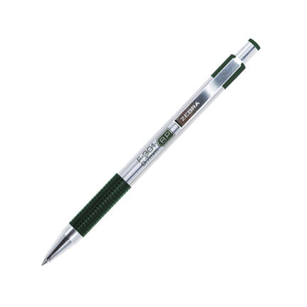 Boligrafo F-301 Grip Punto Fino Tinta Verde Cuerpo De Acero Caja C/12