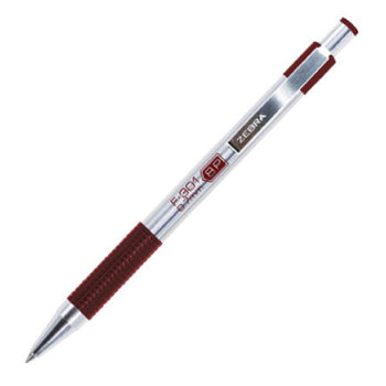 Boligrafo F-301 Grip Punto Fino Tinta Vino Cuerpo De Acero Caja C/12