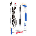 Bolígrafo Zebra Sarasa Retráctil Punto Mediano 0.7M Tinta Gel Color Negro C/6 Pzas