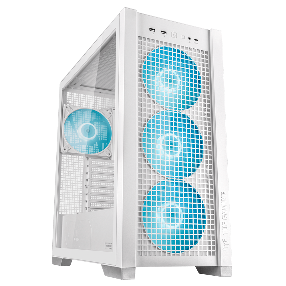 Gabinete ASUS TUF Gaming GT302 ARGB Blanco 4xFan 140mm Mid Tower
