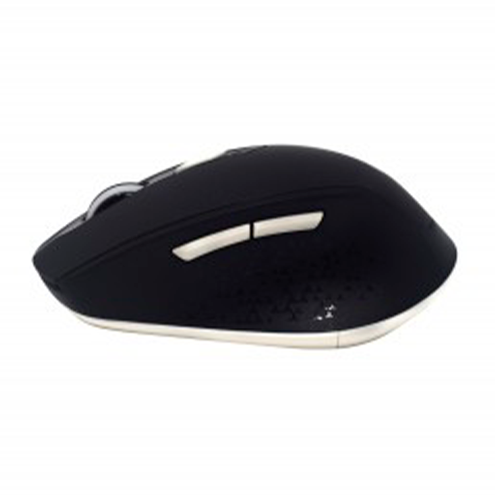 Mouse Inalámbrico Naceb Negro Líneas Blancas Hasta 1600DPI 6 Botones