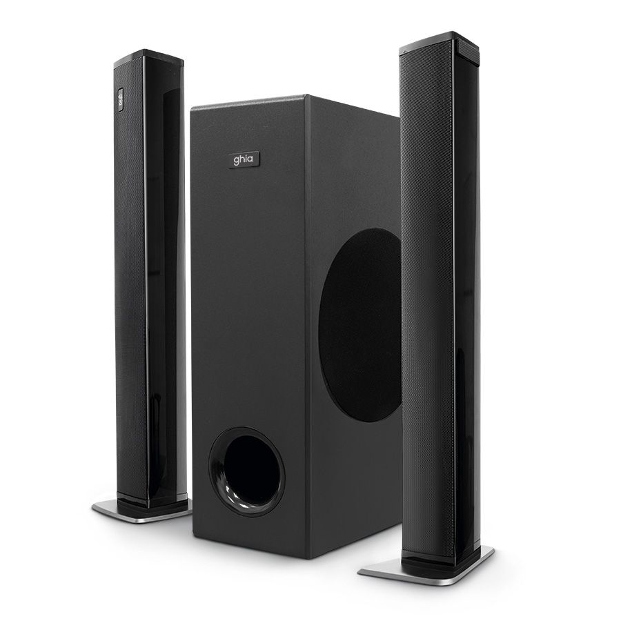 Barra de Sonido Detachable Ghia 2.1 Canales Bluetooth USB AUX HDMI ARC Óptico 100W RMS