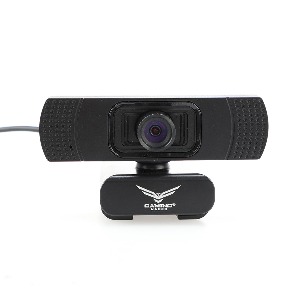 Camara web Naceb FULL HD 1080P 30FPS rotacion 360, con microfono USB 2.0 color Negro