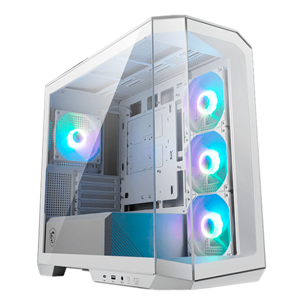 Gabinete MSI MAG Pano M100R PZ MICRO-TOWER MICRO-ATX USB 3.0 sin Fuente 4 Ventiladores Instalados Blanco