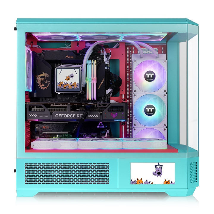 Gabinete Thermaltake View 600 TG Full Tower Mint Strawberry Verde/Rojo E-ATX CA-11H-00FLWN-00