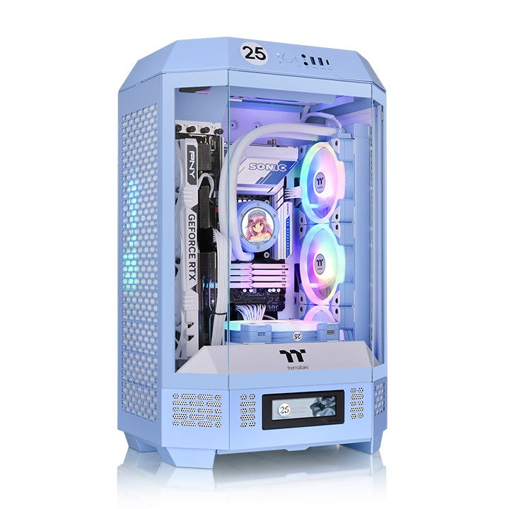 Gabinete Thermaltake The Tower 300 Micro Tower Hydrangea Blue Azul Micro-ATX CA-1Y4-00S1WN-00