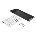 Charola Estante Fijo 1U Rack 19" Acero 15Kg 7" Profundidad Negro StarTech CABSHELF1U