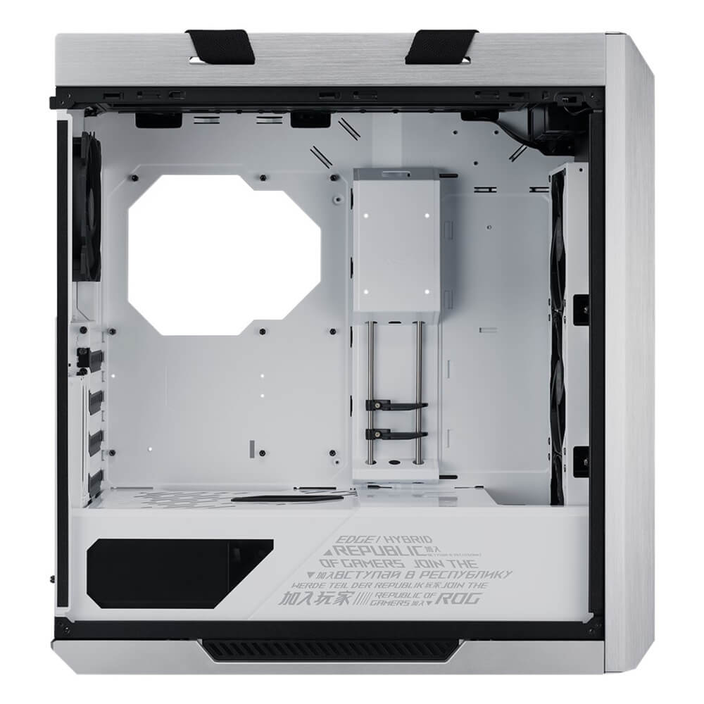 Gabinete Asus ROG Strix Helios White Edition GX601 Gaming 7bahias RGB ATX EATX panel vidrio templado aluminio