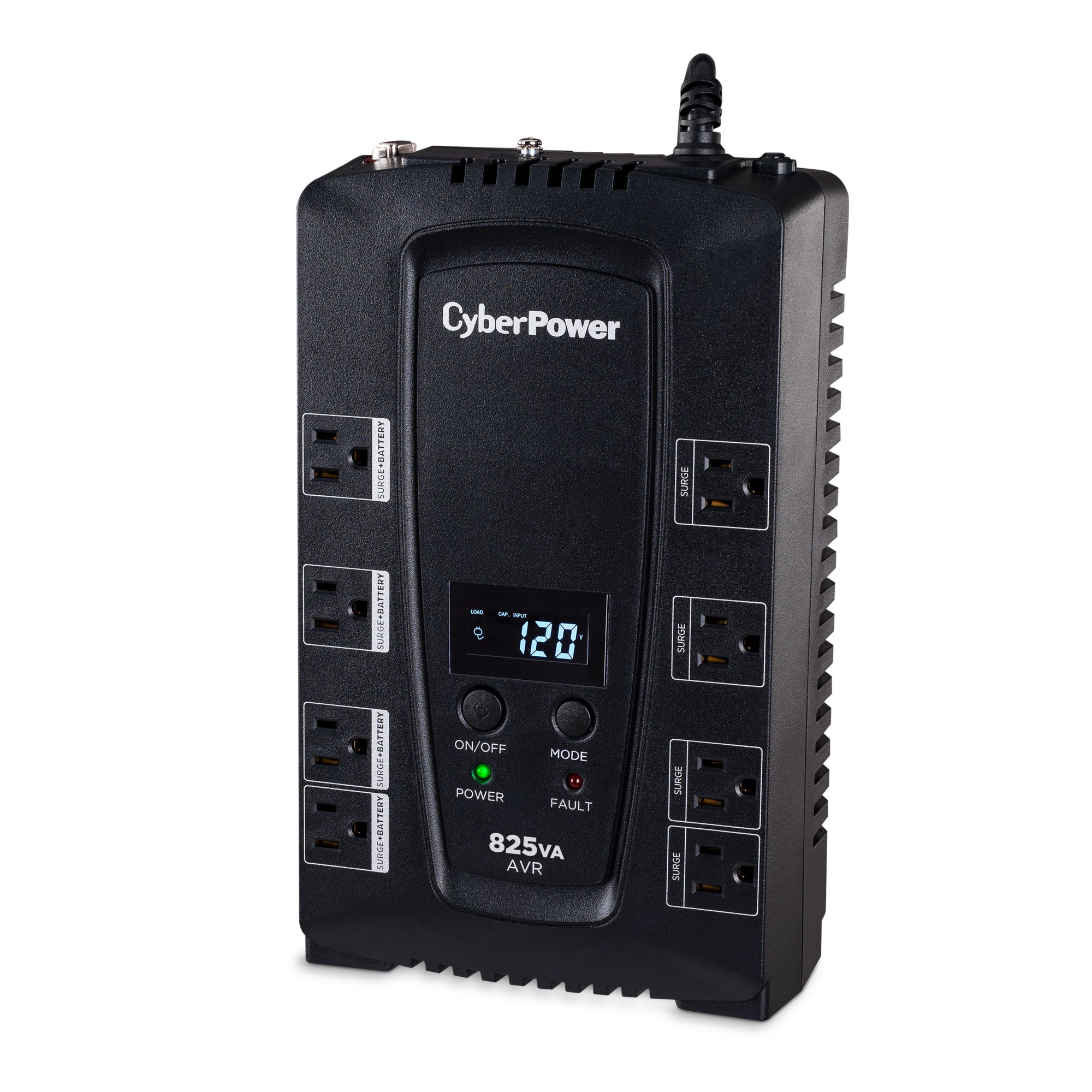 UPS CyberPower Intelligent LCD CP825AVRLCD 825VA/450W 8 NEMA 5-15R (4 c/protección batería) 120V Energy Star