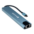 Adaptador Naceb USB-C 8en 1RJ45+HDMI+USB3.0