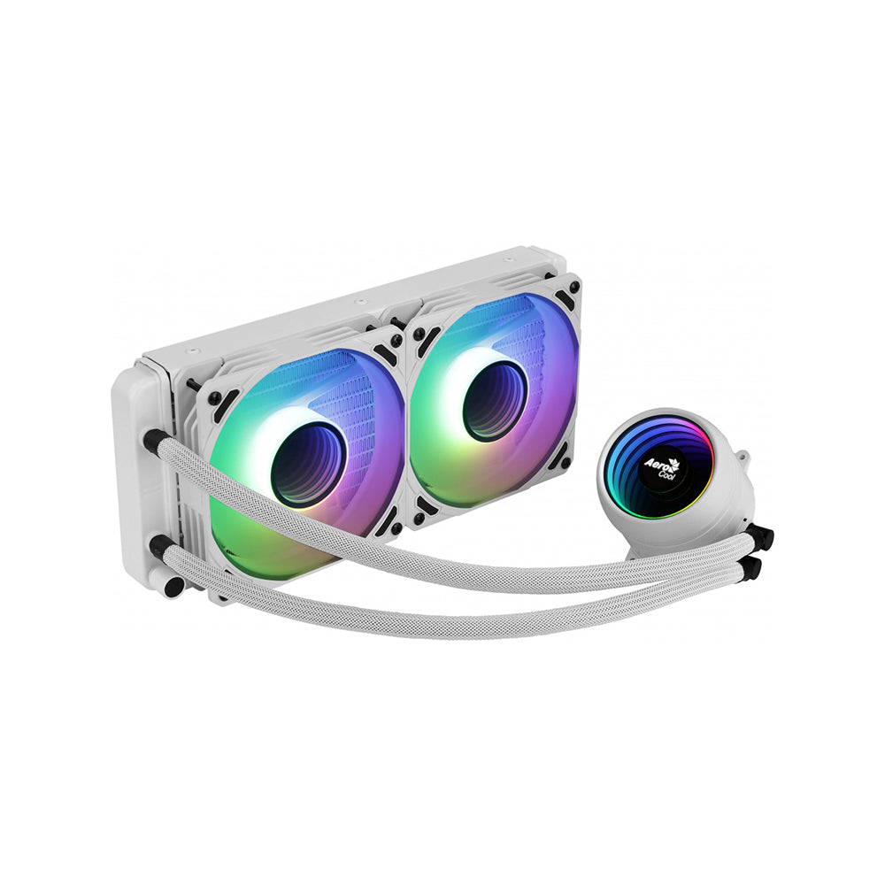 Enfriamiento Liquido AeroCool Mirage L240 WH Blanco ARGB 240mm LGA1700/AM5 2300 rpm