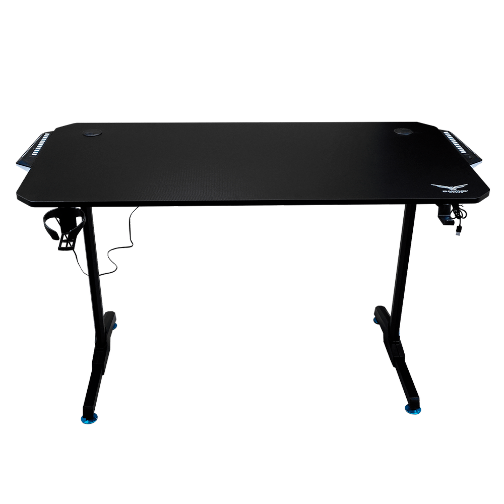 Escritorio Gamer Naceb Fibra de Carbon 130x60x75 CM Negro