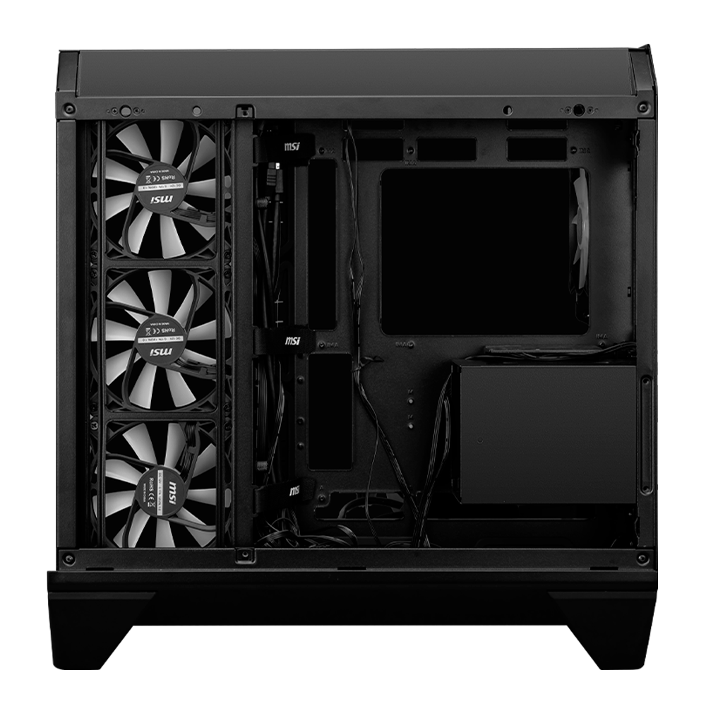 Gabinete MSI MAG PANO 120R PZ Negro Vidrio templado panoramico 4 Micro-ATX/Mini-ITX sin Fuente 1 Ventilador