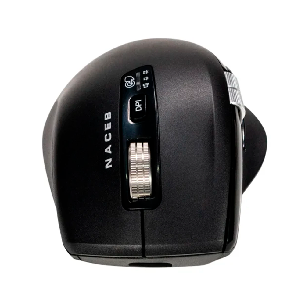 Mouse Inalambrico Naben scroll color Negro USB 3200 DPI 5 botones