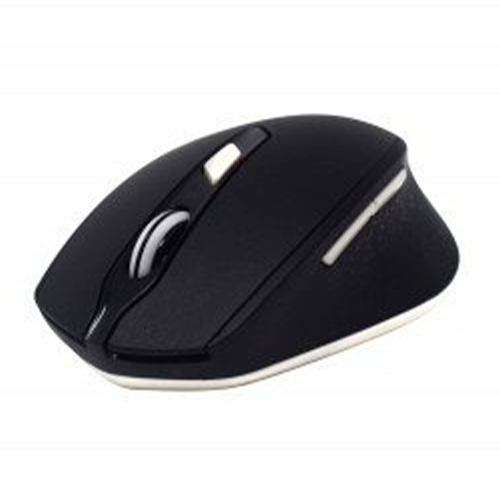 Mouse Inalámbrico Naceb Negro Líneas Blancas Hasta 1600DPI 6 Botones