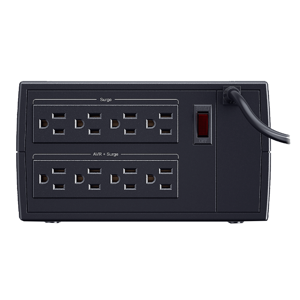 Regulador CyberPower CL1000VR 1000VA/500W 8 contactos NEMA5-15R (4 AVR+supresor y 4 supresor) 245 Joules filtración EMI y RFI