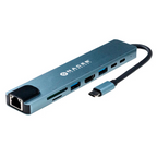 Adaptador Naceb USB-C 8en 1RJ45+HDMI+USB3.0