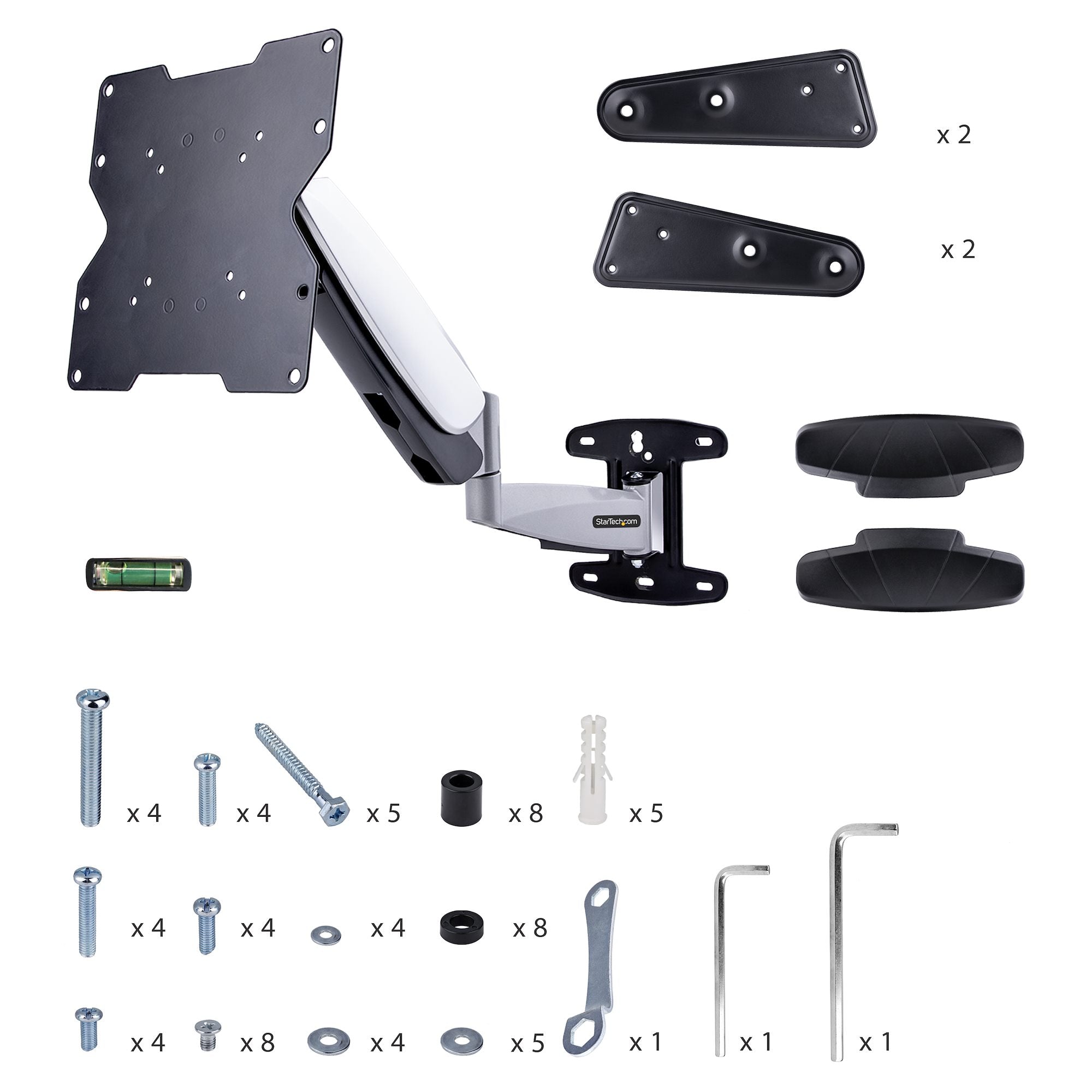 Soporte de Pared TV 23-55" Movimiento Total 30Kg VESA StarTech FHA-TV-WALL-MOUNT
