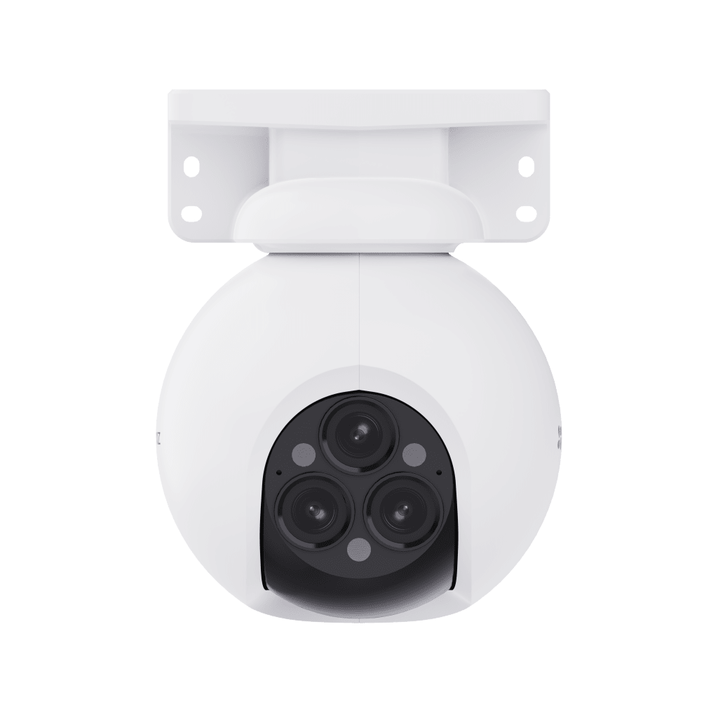 Cámara PT Wi-Fi de Triple Lente con Vista Panorámica 360°, Resolución 2K+, Visión Nocturna a Color, IA de Detección de Humanos y Vehículos, Alarma con Sirena y Luz, Certificación IP67