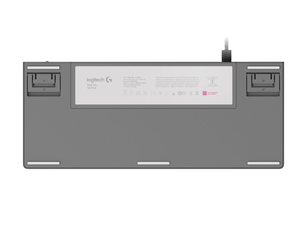 Teclado Logitech G515 TKL Wired Gaming USB Color Blanco