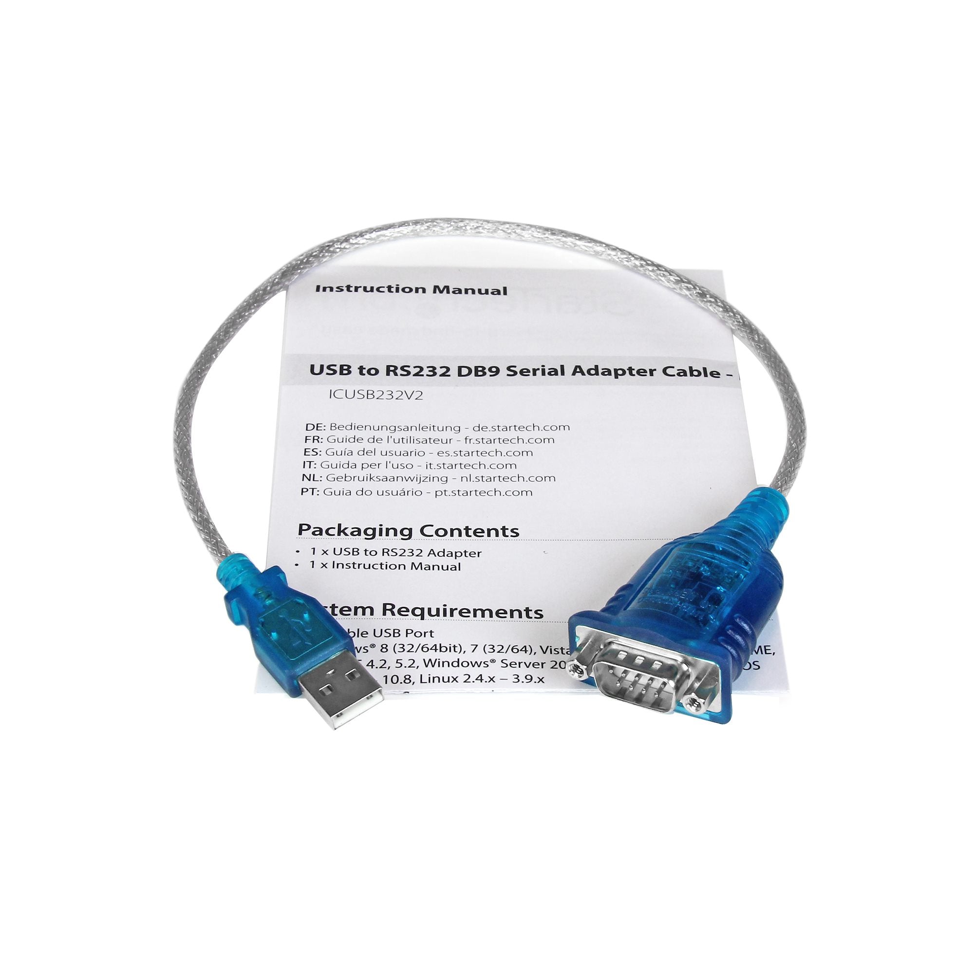 Cable USB a Serial RS232 43cm DB9 StarTech.com Mod. ICUSB232V2