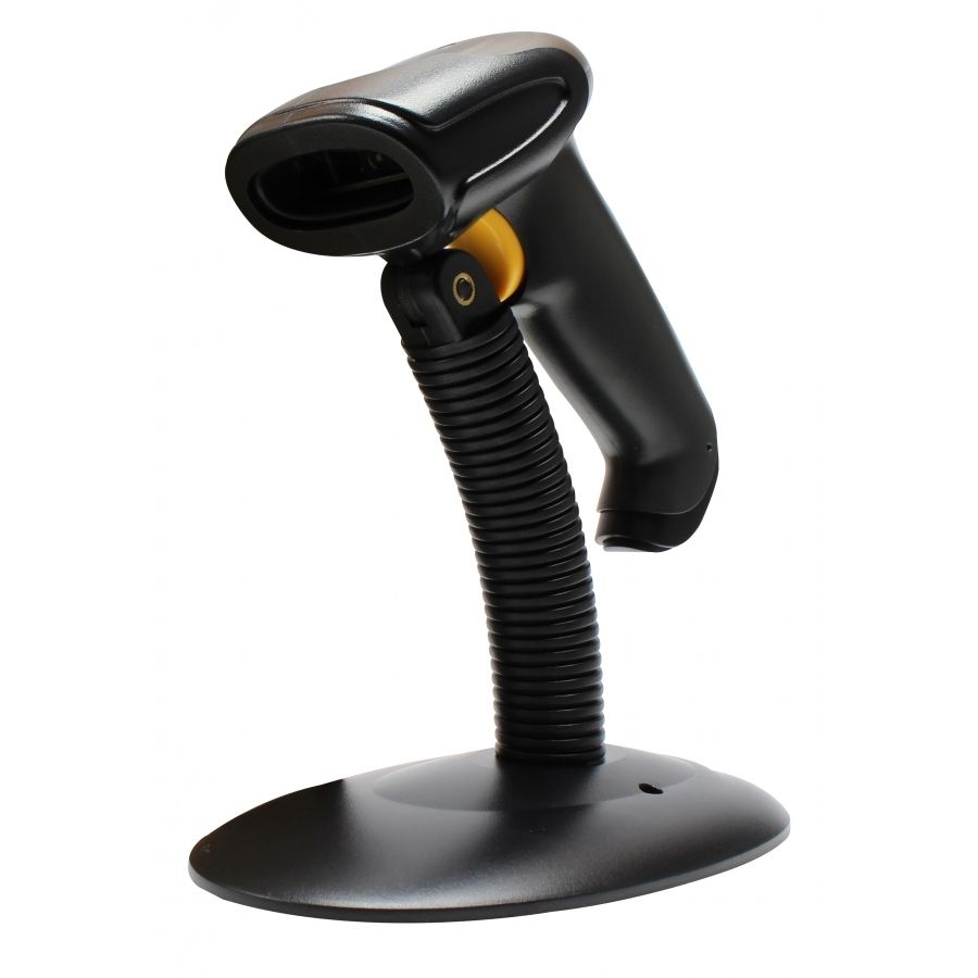 Lector de Códigos de Barra Ghia GSCB1 1D LED CCD USB con Base Negro