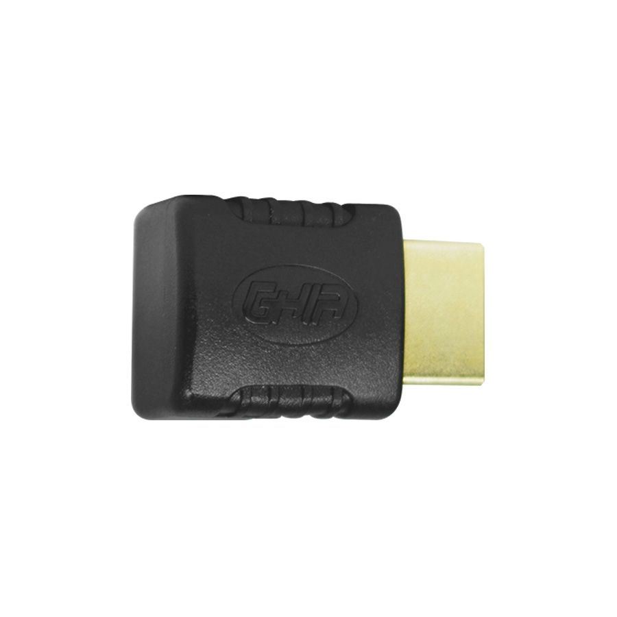 ADAPTADOR GHIA CODO HDMI MACHO A HDMI HEMBRA / ANGULO DE 90 GRADOS