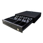 Cajón de Dinero Ghia GCD481 Acero 4 Billetes 8 Monedas RJ11 Negro