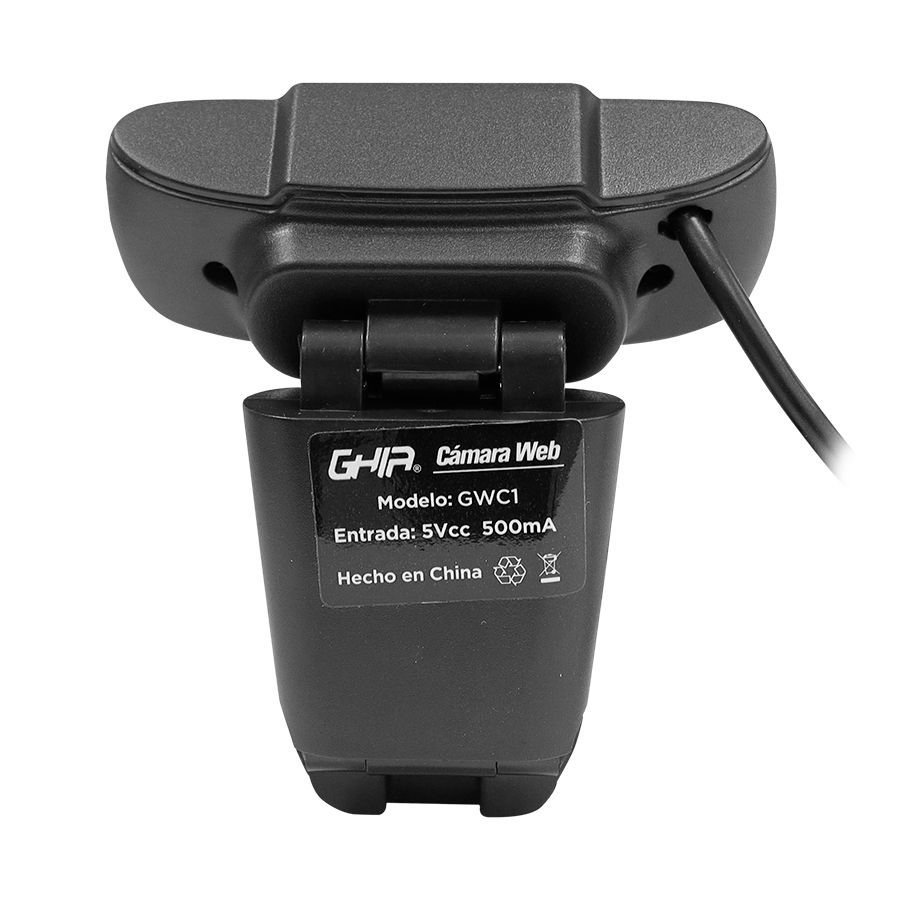 Cámara Web Ghia 720P HD Micrófono Integrado 3.5mm Enfoque Fijo Negro