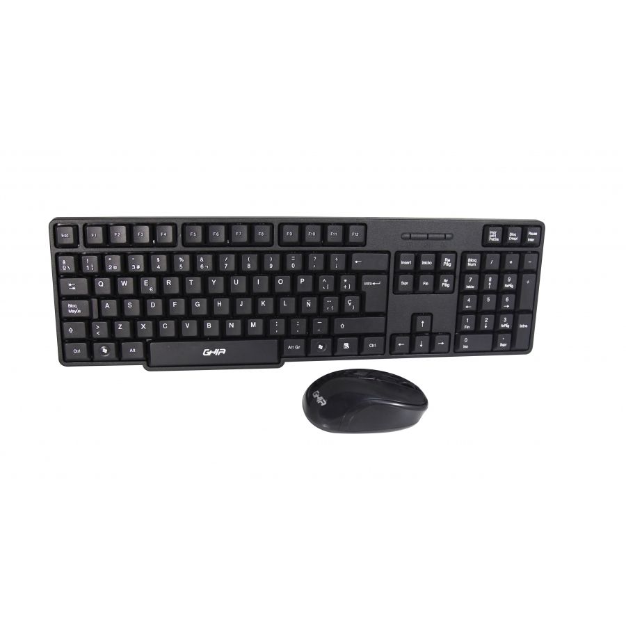 Combo Teclado y Mouse Óptico Ghia GTA100 Alambrico USB Negro