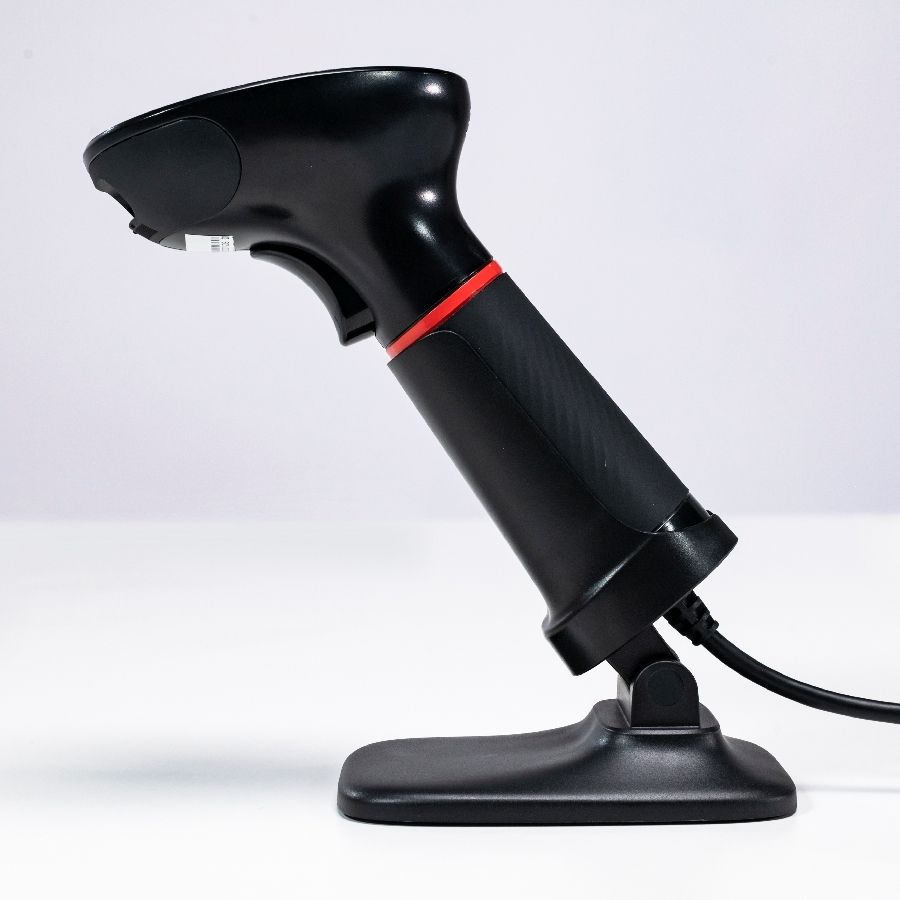 Lector de Códigos de Barra Ghia GS2DB2 2D LED Rojo USB con Base QR Negro