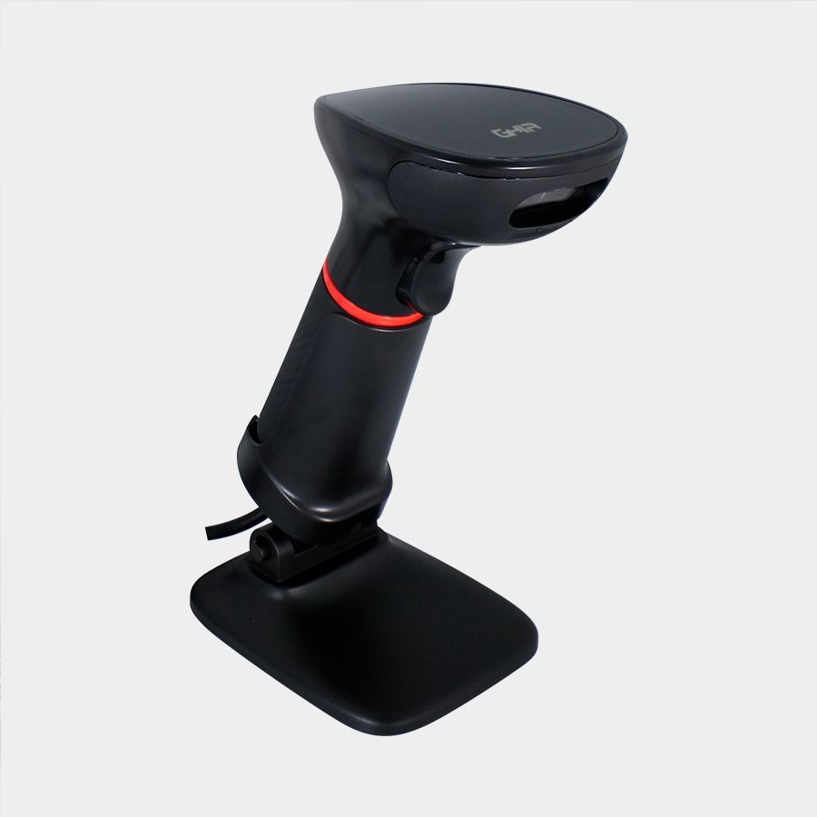 Lector de Códigos de Barra Ghia GS2DB2 2D LED Rojo USB con Base QR Negro
