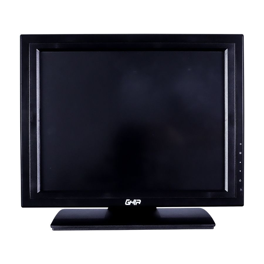 Monitor Touchscreen Ghia GMPOS115B Resistivo 15 Pulgadas 1024x768 VGA USB Uso Rudo Negro
