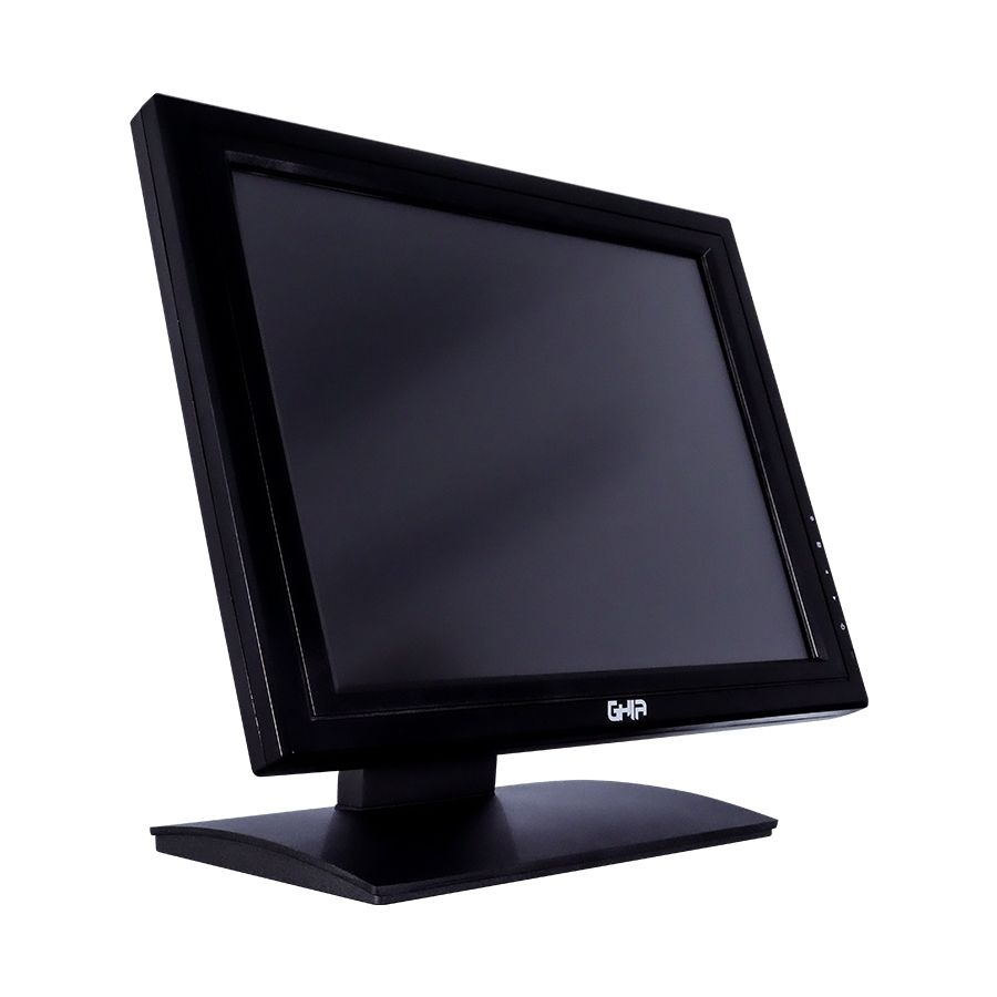 Monitor Touchscreen Ghia GMPOS115B Resistivo 15 Pulgadas 1024x768 VGA USB Uso Rudo Negro