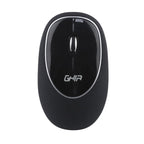 Mouse Ergonómico Ghia GT100NN Inalámbrico Receptor USB 2 Botones Scroll 1000 DPI Memory Foam Negro