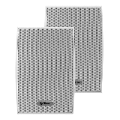Juego de Bafles Steren 2 Vías 600W PMPO Satelital Interno/Externo Blanco